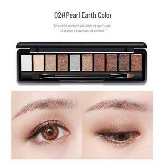 NOVO5077 Ten-Color Earth-Tone Eyeshadow Palette - Pearlescent & Matte for Smoky Makeup
