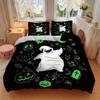 3pcs Oogie Boogie Nightmare Before Christmas Bedding Set 1 Soft Quilt Cover + 2 Pillowcases, Machine Washable Suitable for All Seasons B073
