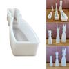 Easter Rabbit Resin Mold 3D Bunnies Resin Mold for DIY Easter Decoration Easter Gift Gypsum Ornament Epoxy Resin Casting