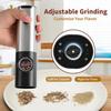 USB Rechargeable Salt Pepper Grinder With Adjustable Electric Pepper Powder Grinder Roughness Freshly Ground Pepper kitchen Tool