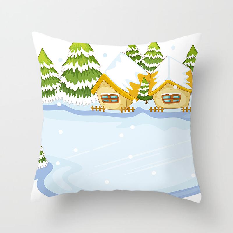 Christmas Home Pillow Covers Christmas Printed Bed Home Decor Cushion Covers Christmas Decor Pillow Covers