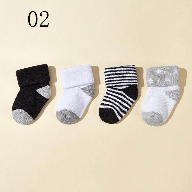 4Pair/lot New Boys' and Girls' Autumn/Winter Thick Warm Socks