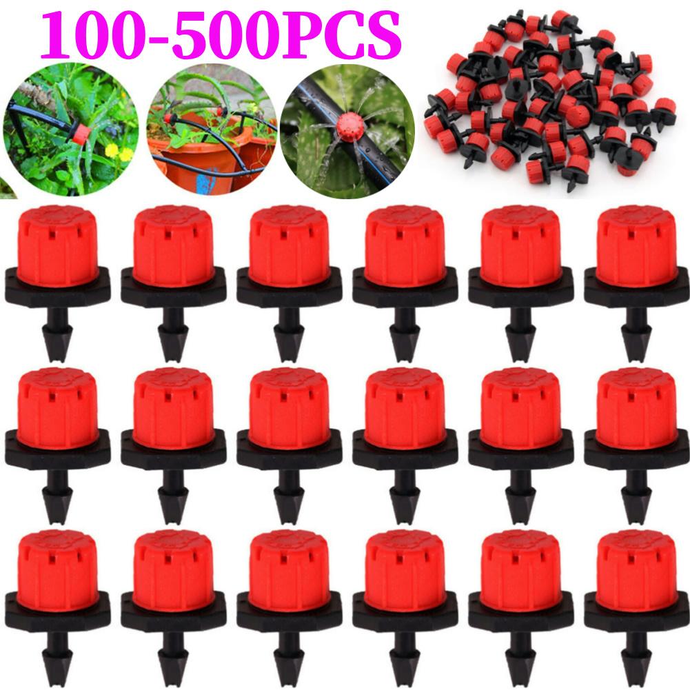 100-500Pcs Water Dropper Adjustable Nozzles Garden Watering Irrigation Sprinkler Emitter Dripper Durable For Yard Greenhouse