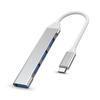 Mini Usb Type C Hub 4Port Adapter Usb3.1Multi Splitter 4In1 Docking Station Ultraslim Superspeed Aluminum For Computer Laptop Pc