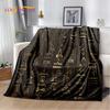 D Egyptian Mythology Pharaoh Hieroglyphics Soft Plush Throw Blanket Flannel Blanket for Living Room Bedroom Sofa Picnic