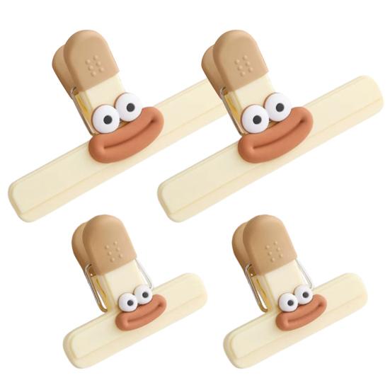 Food Preservation Seal Clamp Cartoon Snack Sealing Clips Moisture-Proof Long Tail Clip for Kitchen Cafe Restaurant