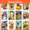 Invitation Halloween Pumpkin Cards With Greeting Purposes Party Set Decorations