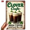 Vintage Irish Coffee Metalen Poster Wanddecoratie Bar Retro Decor