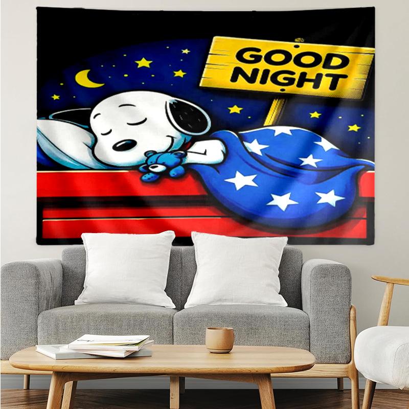 Cute Dog Dreams Under Stars Tapestry Hanging for Bedroom,Livingroom, Playroom,Decor Art Room Wall Tapestry Holiday and Birthday Gifts