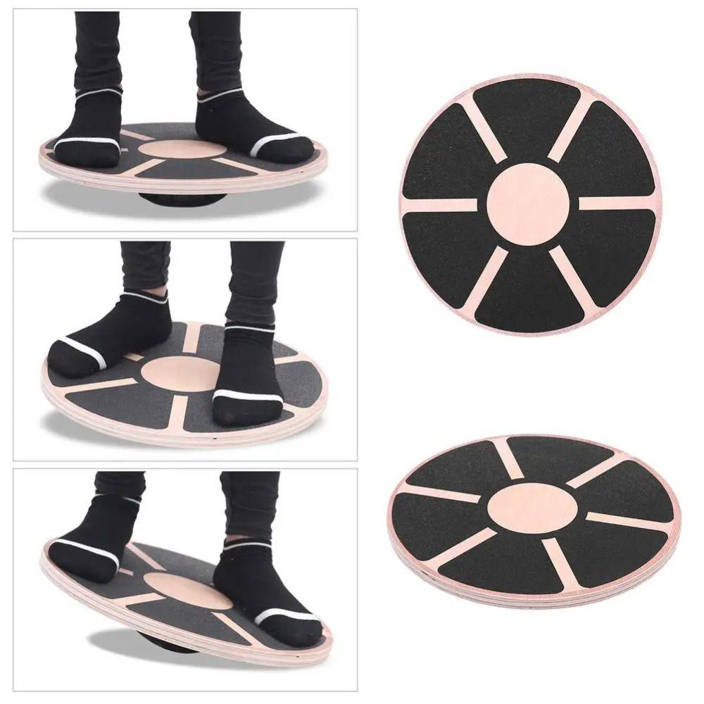 Six Sides Core Training Board Wooden Core Strength Trainer Round Balance Training Board  Home