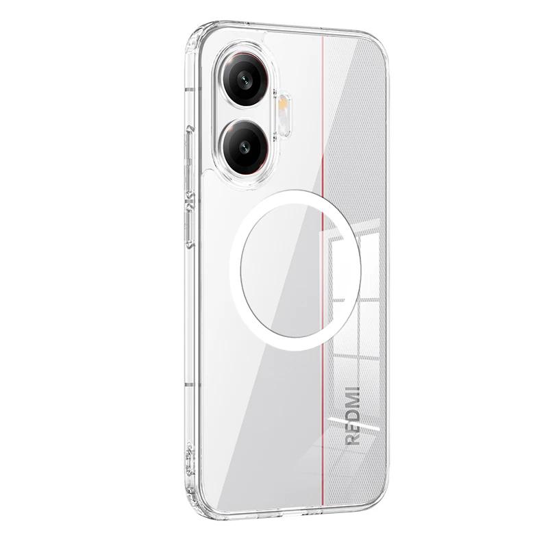 For Magsafe Magnetic Matte PC Phone Case For Xiaomi POCO F7 Wireless Charging Adsorption Cover For Xiaomi Redmi Turbo 4 Pro