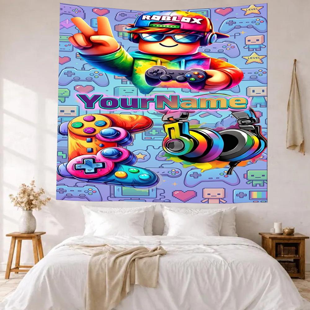 Roblox Custom Your Name Wall Decor Tapestry Art For Pet Memorial Birthdaywedding Party Backdrop Family Gift