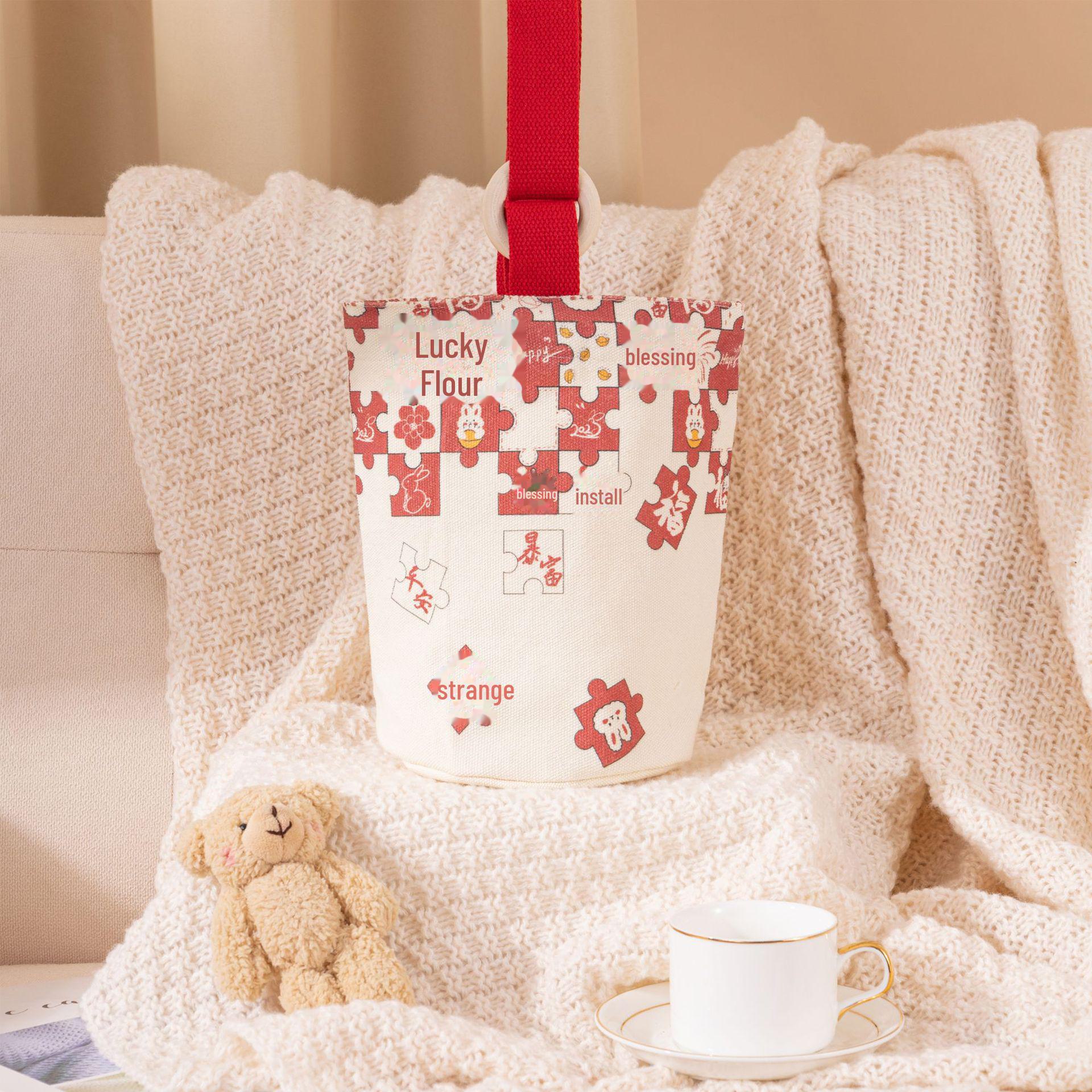 

Симпатичная мини-сумочка-ведро из холста — оригинальный дизайн 2025 года, идеальный подарок на день рождения для мам