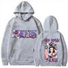 Nico Robin Doppelseitiger Print Hoodie, Herbst/Winter Herren Einteiler Zeichentrickfigur Street Hip Hoodie Lockerer Pullover Sweatshirt, Unisex