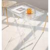 Net rot Nordic acryl falten kaffee tisch transparent kleine tisch seite tisch faltbare hause balkon kaffee tisch