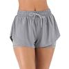 Women Summer Running Shorts Elastic Waist with Waist Rope Quick Dry Sports Fitness Workout Shorts