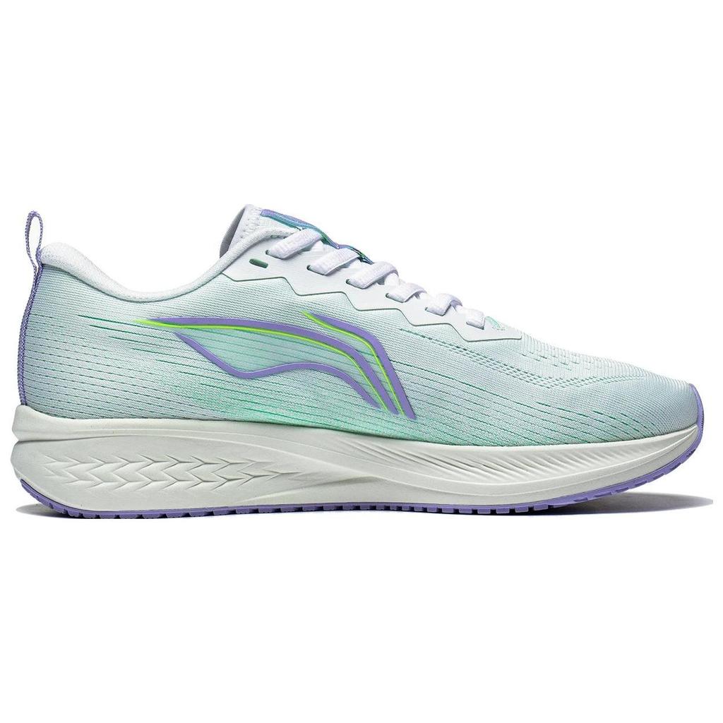 Li Ning Red Hare 6 Rutschfeste und abriebfeste Laufschuhe für Damen, niedrig geschnitten, weiß, grün, lila, ARMT016-13