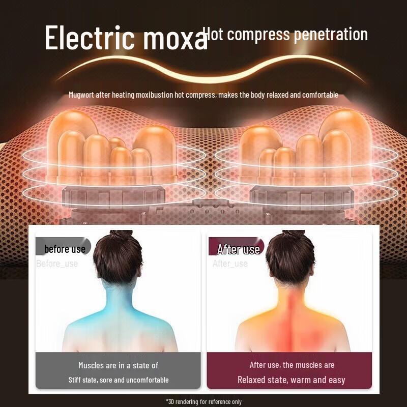 AUX Heated Neck and Shoulder Back Massager Cushion