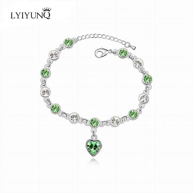 Fashion Bracelet Wedding Female Heart Crystal Bracelets For Women Luxury Temperament Silver -Color Fine Jewelry Gift