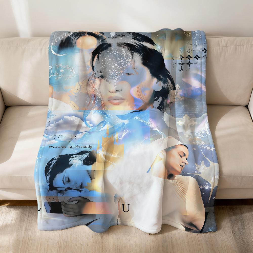singer r-rosalia Lux Berghain fashion cool soft warm plush blanket dorm sofa living room pet hogar bedroom gift nap home Flannel