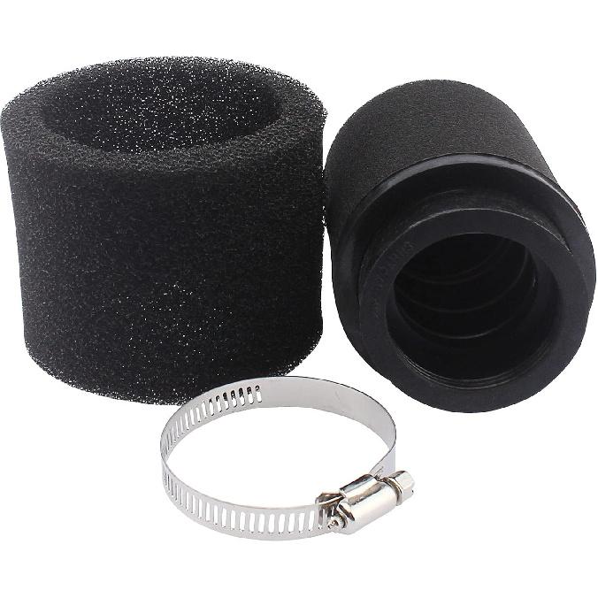 Universal 48mm 49mm 50mm Black Double Foam Pod Performance Filter for 50cc - 90cc 110cc 125cc ATV Quad Scooter Go Kart Moped Pit Dirt Super Bike GY6