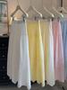 2026 Spring French Style Elastic Waist Lace A-line Skirt for Women
