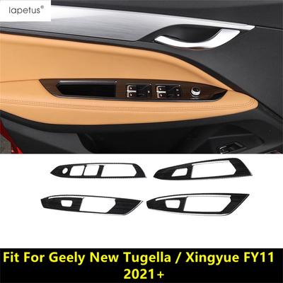 Inner Door Armrest Window Lift Button Panel Cover Trim For Geely New Tugella / Xingyue FY11 Interior Accessories
