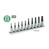 TONE Torx Socket Set (Tamper-Resistant with Holder) HTX310H, 9.5mm (3/8") Drive, 10 Pieces
