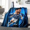 Soccer Player Action Blanket Warmthful Decor Great for Picnics Seaside Bed All-Season Use Stylish Decor Gifts For Family Or Friends