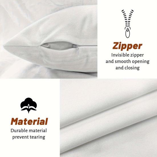 2Pcs Christmas Tree Pillow Cover 18" X 18" Festive Decor Pillowcase Washable Throw Pillow Cover with Hidden Zipper for Sofa Couch Chair Bed