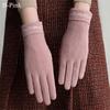 Thin Velvet Warm Gloves Touch Screen Mittens Fashion All Finger Gloves  Outdoor
