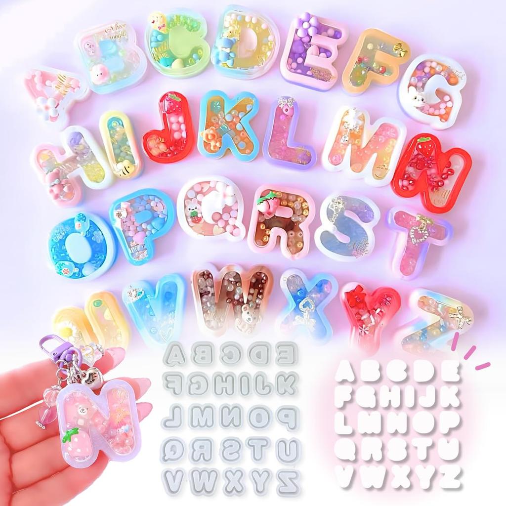 Milty Craft Resin Mold Alphabet Shaka Shaka Silicone Mold with Special Film