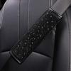 2 Pack Crystal Rhinestone Car Seat Belt Cover Auto Should Padding Protector Diamond Car Interior Accessories For Women Girls