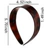 Brede Schildpadpatroon Hoofdband met Tanden voor Vrouwen, Antislip Vintage Bruin Acetaat Haarband