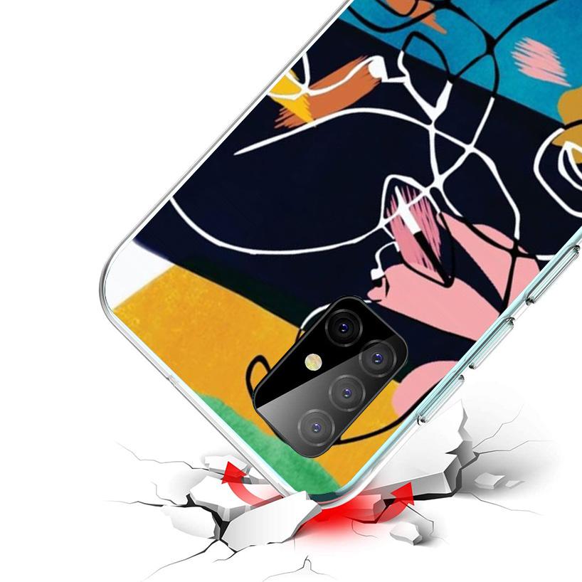 Abstract Line Women Face Phnoe Case for Samsung Galaxy A17 A37 A57 A16 A26 A36 A56 A15 A14 A13 A55 A54 A53 A35 A34 A33 A25 A24 A