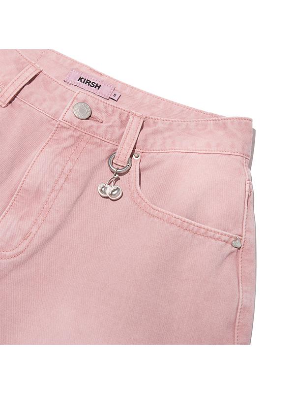 KIRSH Summer Wide Fit Denim Pants [Light Pink]