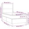 VidaXL Sommier à Lattes de Lit avec Matelas LED, Lit Rembourré, Lit Simple, Lit Adulte de Chambre à Coucher Intérieur, 3136040