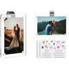 2Pcs Car Picture Holder ,Acrylic Magnetic Car Visor Photo Clip For 3" & 4" Photos - With Safe Driving & Love Messages Stickers, Meaningful Car