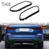 Stainless Steel Glossy Black For Volvo XC60 2014-2019 Car Rear Left Right Exhaust Muffler Pipe Tip Cover Trim Decor Accessories