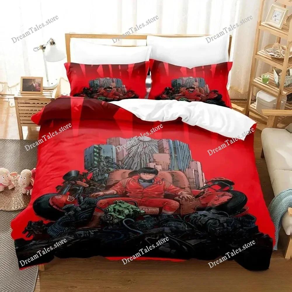 New Akira Bedding Set Single Twin Full Queen King Size Bed Set Adult Kid Bedroom Duvet Cover Sets 3D Print Anime Bed Sheet Set
