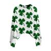 LXF-YT52 Saint Patrick's Day Fair Isle Pullover Sweater - Long Sleeve, Spring and Autumn Fashion.
