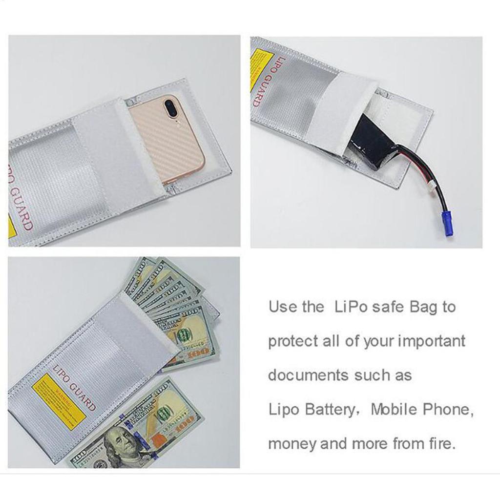Fireproof LiPobattery Safety Bag Explosionproof Pouch For Lithium Polymer Battery Storage & Transportation, Charge Bag