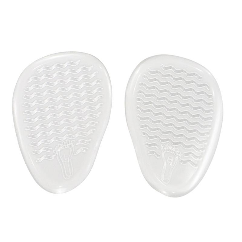 Gel Forefoot Shoe Pads Anti-Slip Cushions for Foot Protection Soft Silicone Inserts with Wave Pattern for Comfortable Walking and Pressure Relief