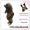 Synthetic Bow Ponytail Claw Clip Hair Extensions Natural Curly Ponytail Ladies Party Daily Wear Black Brown Blonde Hair Clip