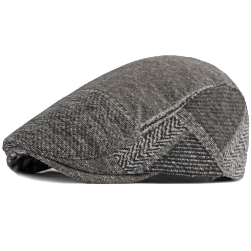 HT4091 Men Women Beret Cap Autumn Winter Hat for Men Women Plaid Beret Hat Adjustable Ivy Flat Cap Artist Hat Male Female Berets