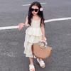 Girls Summer Dress Children Layers Slip Long Gown Kids Birthday Party Vestidos Clothes Teenager Casual Sling Clothing