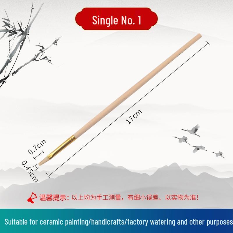 Gold Tip Ceramic and Watercolor Paint Brush Set - Boutique S Series