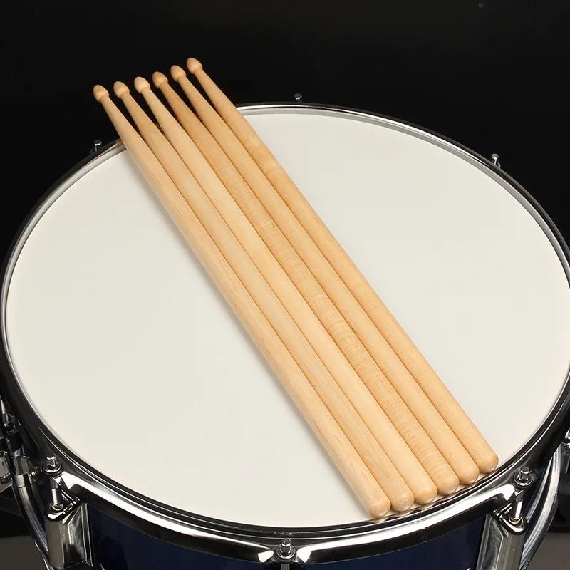 1 Pairs 5A/7A Maple wood imported from Canada Mallets Ideal for All Ages Durable Practice Drum Sticks for Jazz and Percu