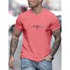 Summer Simple Colorful Letter Print T-shirt Top Breathable Soft Men's O-neck Short Sleeve 2024 Outdoor Sports T-shirts Clothing