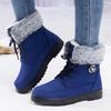 Damen-Schneestiefel, hohe Baumwollstiefel, kältefest und warm, Damen-Baumwollschuhe mit Samtfutter, vielseitige Stiefel mit weicher Sohle